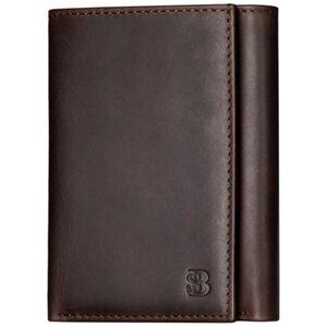 Trifold Wallet for Men - RFID Blocking Full Grain Leather, 11 Card Slots